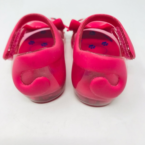Mini Melissa Peep Toe Kitten Flats Pink Size 5 - Picture 3 of 7
